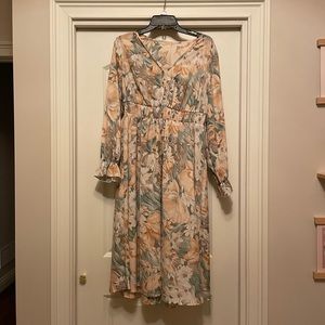 Floral printed midi dress